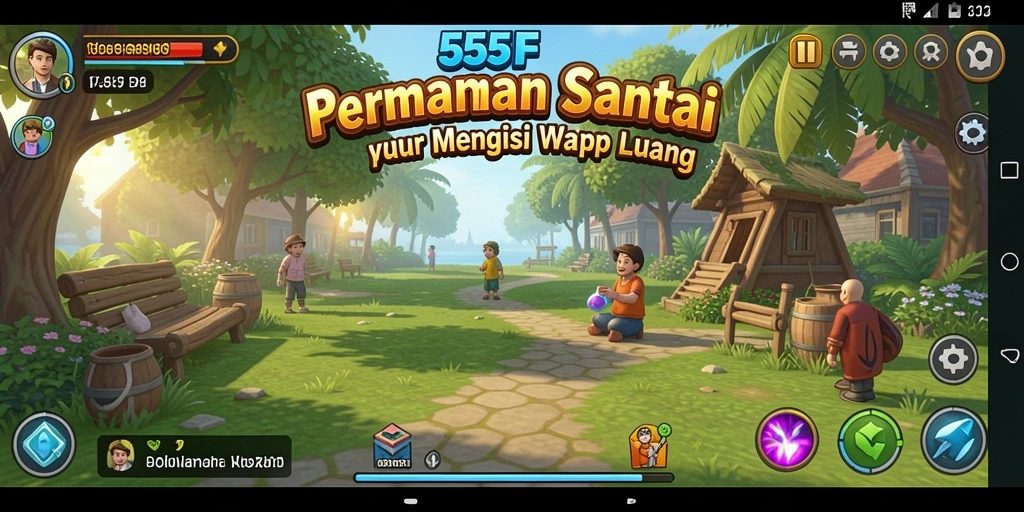 Tampilan gameplay santai yang menghibur dan penuh warna.