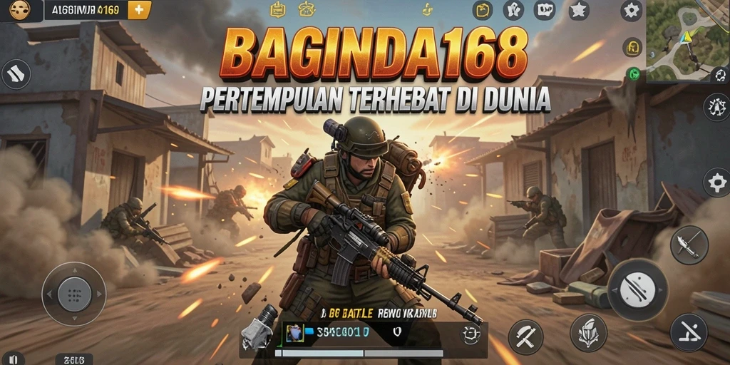 Tampilan gameplay seru di BAGINDA168 dengan pertempuran intens.