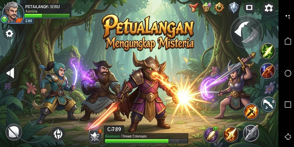 Tampilan aksi seru dalam gameplay C789 penuh tantangan dan keindahan.