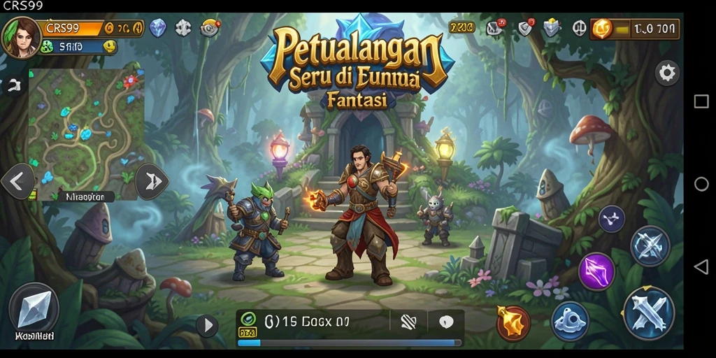 Tangkapan layar utama yang menampilkan gameplay petualangan seru.