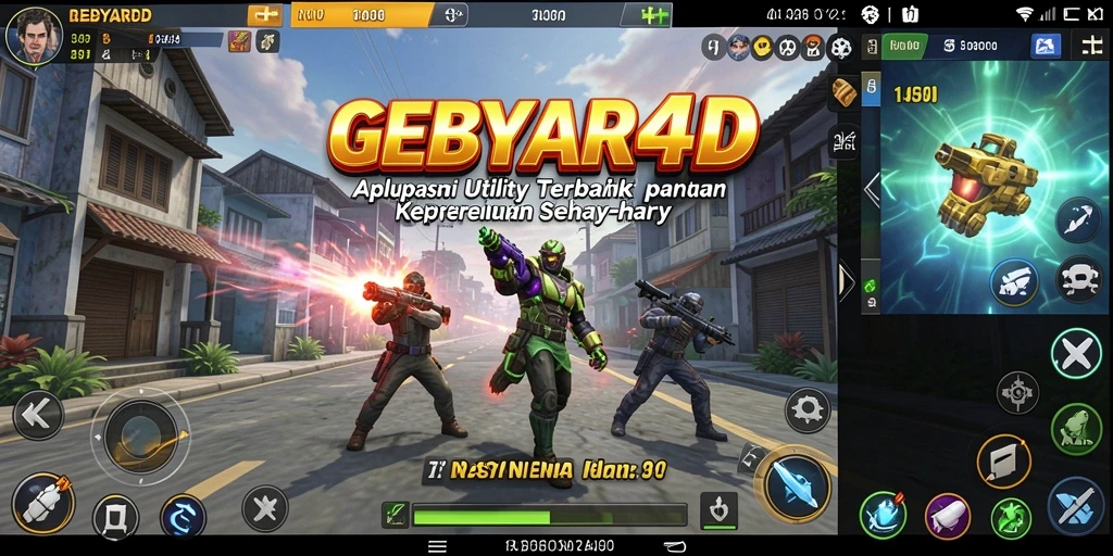 Tampilan utama GEBYAR4D yang menampilkan berbagai fitur Utility.