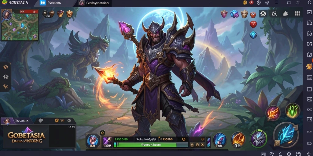 Tangkapan layar GOBETASIA menampilkan pertarungan seru dalam dunia MMORPG.