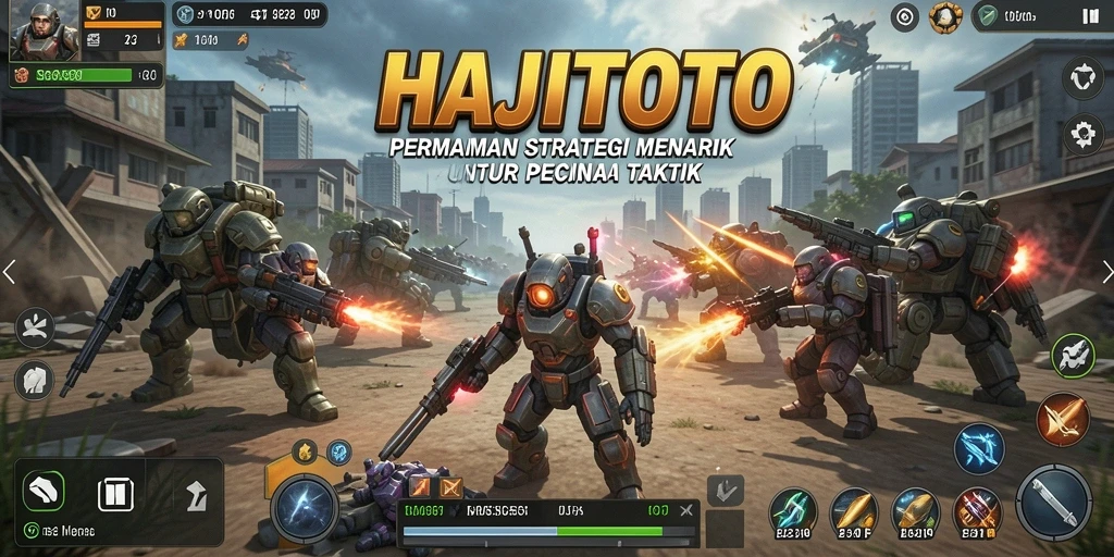 Screenshot gameplay HAJITOTO menampilkan aksi seru dalam pertempuran strategi.