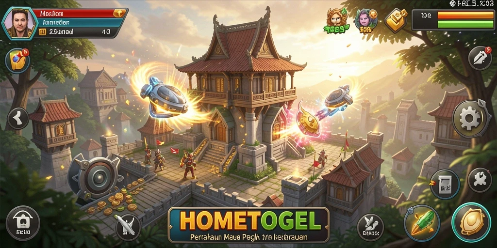 Gameplay Tower Defense yang menegangkan dalam HOMETOGEL.