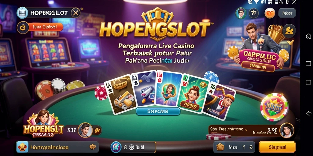 Screenshot gameplay HOPENGSLOT yang menunjukkan keseruan permainan Live Casino.