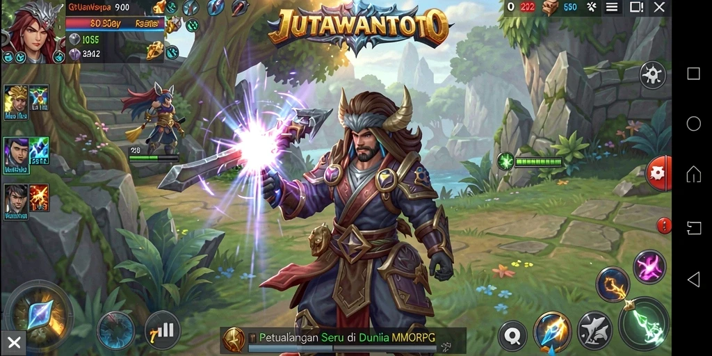 Tangkapan layar dari gameplay <strong>JUTAWANTOTO</strong> yang menunjukkan aksi seru di dunia MMORPG.
