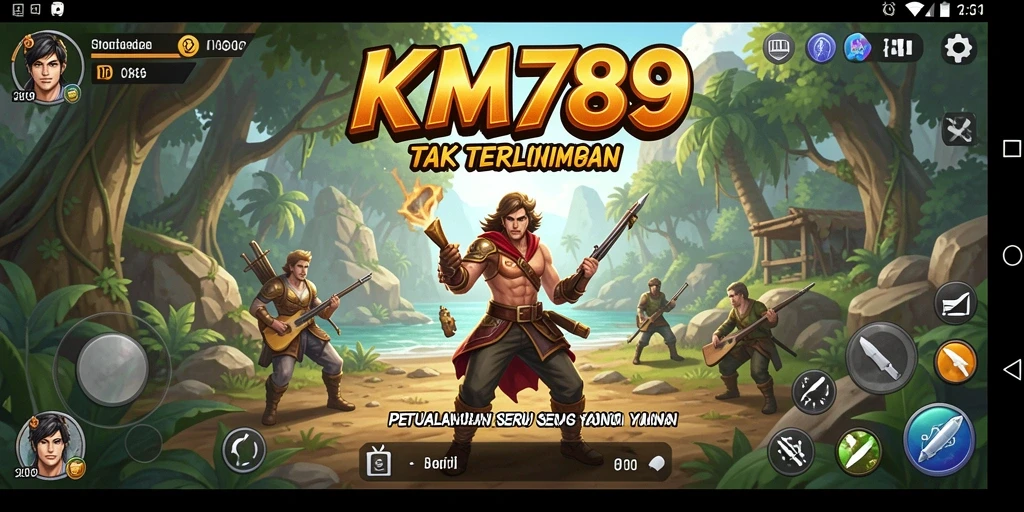 Tangkapan layar KM789 menunjukkan petualangan mendebarkan di dunia yang indah.