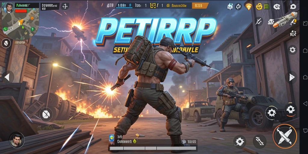 Screenshot gameplay PETIRRP yang menampilkan aksi seru Battle Royale.