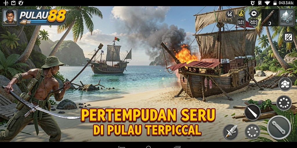 Gameplay seru di PULAU88 dengan pertempuran intens.