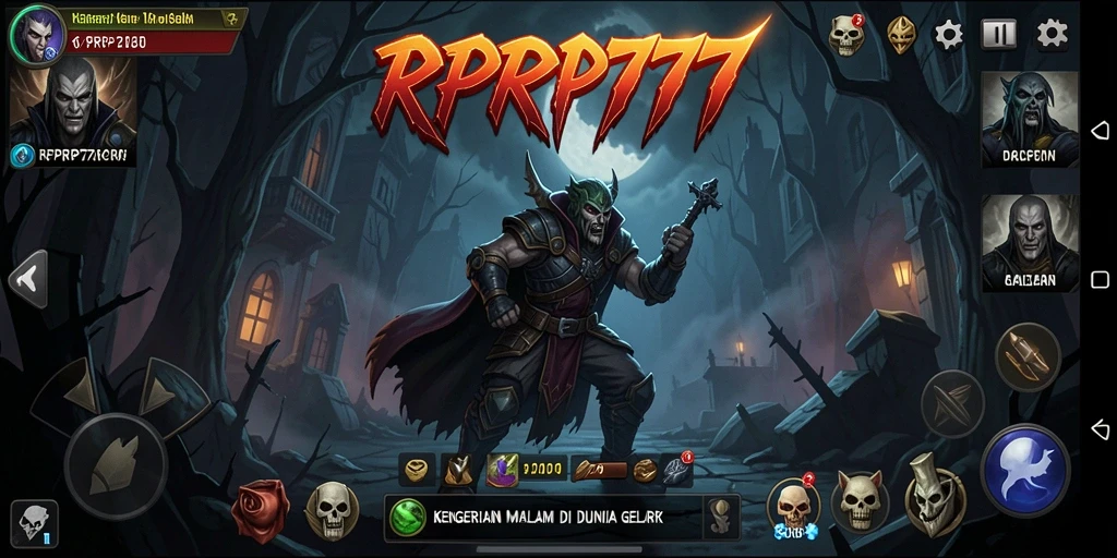 Screenshot RPRP777 menampilkan momen menegangkan saat menyelidiki tempat angker.
