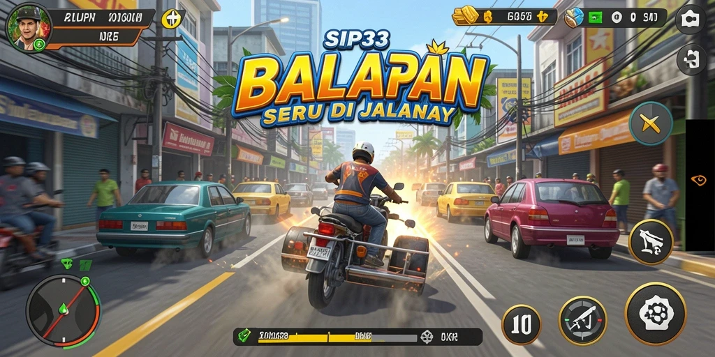 Gameplay menarik dengan balapan cepat dan seru.