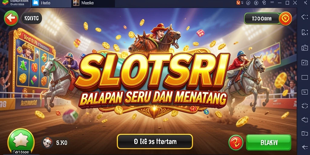 Gameplay mendebarkan dalam SLOTSRI yang menunjukkan aksi balapan cepat.