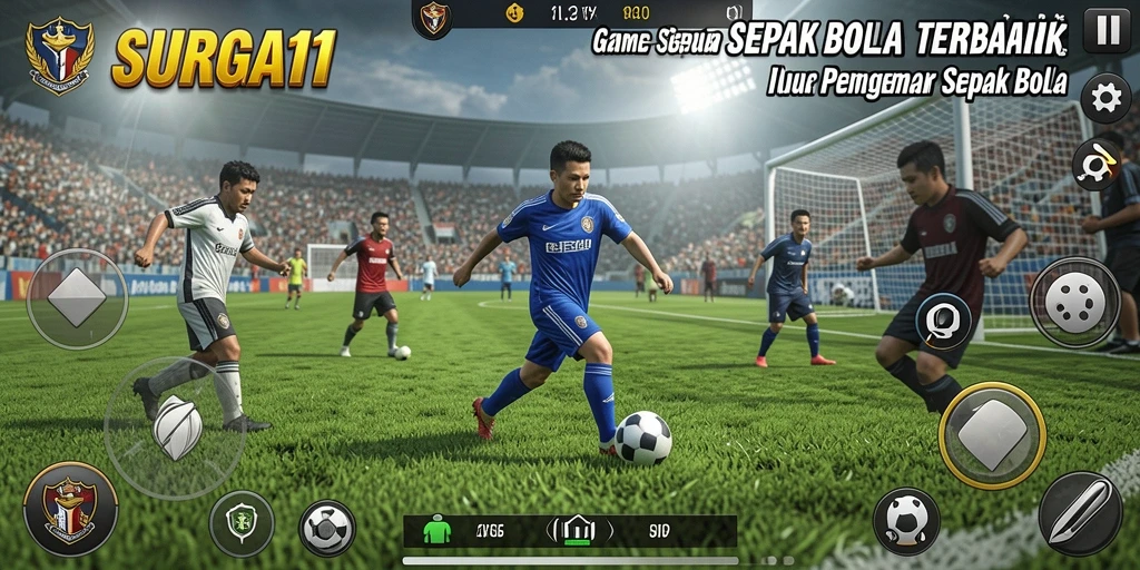Tampilan gameplay SURGA11 yang menegangkan saat pertandingan berlangsung.